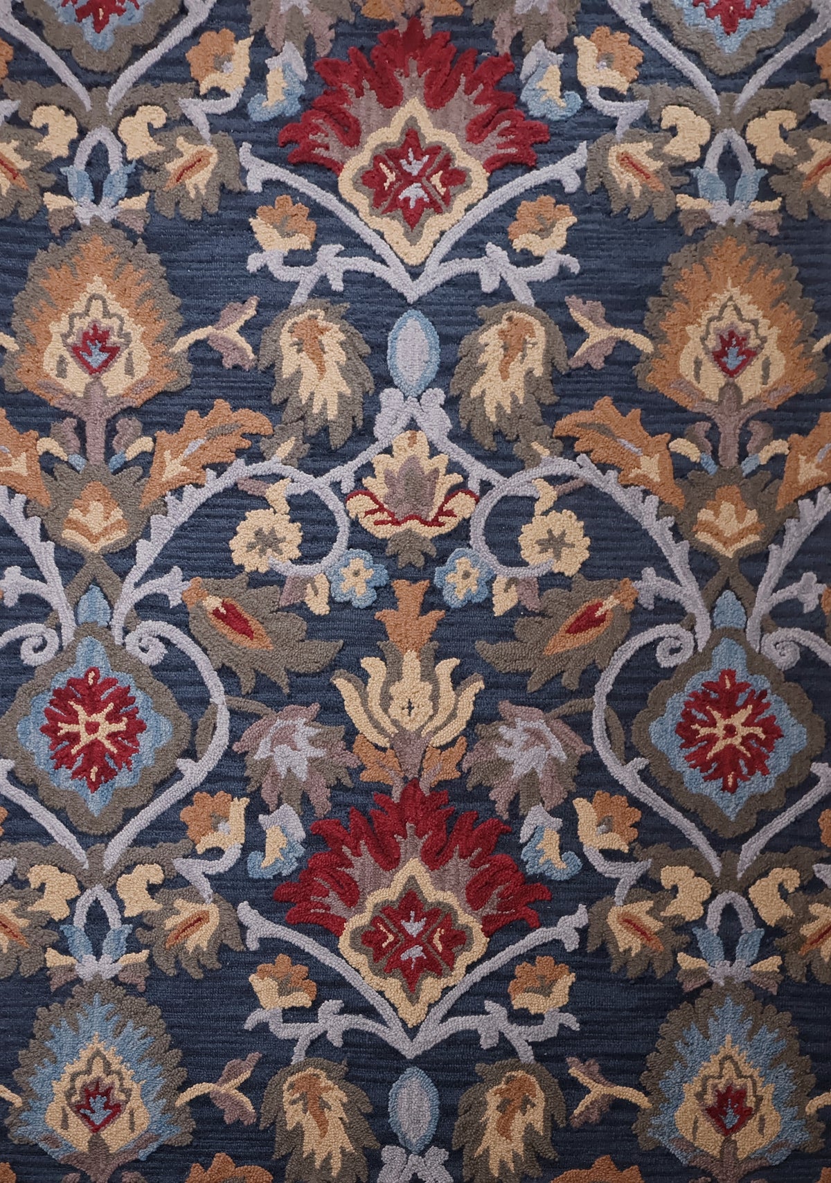 Floral Tuffted Loop Wool Rug