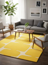 Geometric wool rug