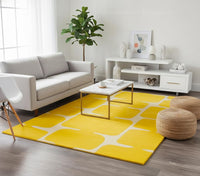 Geometric wool rug